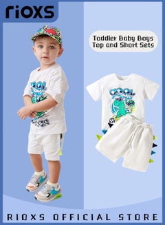 Buy Toddler Baby Boys Top and Short Sets Kids Short Sleeve Shirt Short Pants Suits Breathable 100% Cotton Outfits Summer Playwear in UAE
