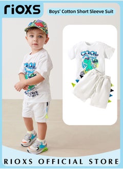 Buy Toddler Baby Boys Top and Short Sets Kids Short Sleeve Shirt Short Pants Suits Breathable 100% Cotton Outfits Summer Playwear in UAE