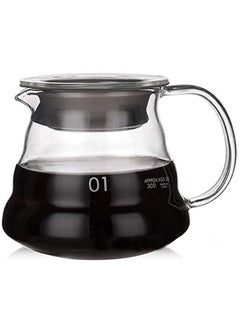 Buy Pour Over Glass Range Coffee Pot Clear 01 V60 in Saudi Arabia