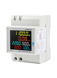 اشتري Digital Single Phase Energy Meter Tester, 40-300V 100A Digital Ampermeter Din Rail Electricity Usage Meter Voltage Amps Watt kWh Meter Frequency Power Factor Meter Multimeter Built-in CT في الامارات