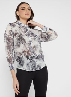 Buy Printed Button Down Shirt in UAE