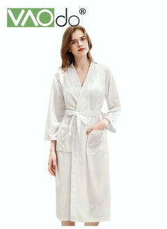 Buy Women's Bathrobe Light Super Absorbent Skin-friendly Home Clothes Nightgown Suitable For All Seasons M (40-60Kg) in UAE