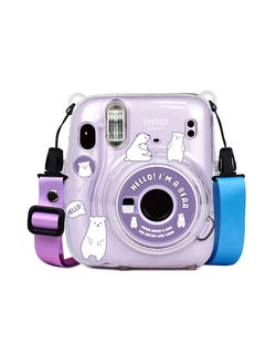 Buy Hard Case For Fujifilm Instax Mini11 Photo Bag Transparent Storage Case Crystal Case Strap Sticker Three Piece Set in Saudi Arabia