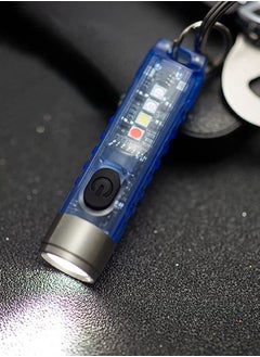 Buy Pocket flashlight 4 Mode T6+COB USB Rechargeable LED Flashlight Torch Blue in UAE