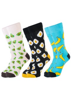 Buy Sam Socks Set Of 3 Long Fruit Pattern 1 Sock Women Multi Color in Egypt