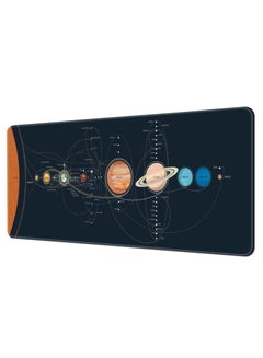 Buy Large Mouse Pad Extended Gaming Mouse Pad Anti-slip Rubber Base Desk Pad Desktop Pad Glossy Fabric Keyboard Mouse Pad 800 * 300 * 3mm Planet Universe in UAE