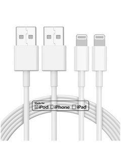 Buy 2pack 6ft iPhone Charger, [Apple MFi Certified] Long iPhone Charger Cord 10 ft, Apple Lightning to USB Cable, 10 Foot Fast Charging Cords for iPhone Charger 14/13/12/11/13 Pro/13 Max/X/XS/XR/XS in UAE