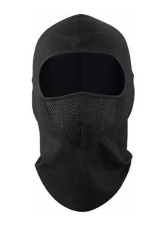 اشتري Winter Outdoor Cycling Mask Plus Fleece Warm Breathable Mask Cold Temperature Skiing Face Protection Headgear black في الامارات