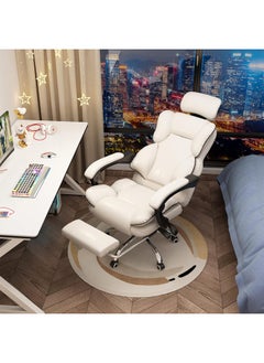 Buy Ergonomic Desk Computer Chair High Back Gaming Office Chair with Lumbar Support Adjustable Swivel Retractable Footrest and Arm-Rest in UAE