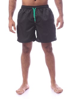 Buy Black Slip On Swim Shorts With Elastic Waist in Egypt