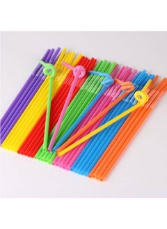 Buy Colorful Drinking Straws 100 Pieces in Saudi Arabia