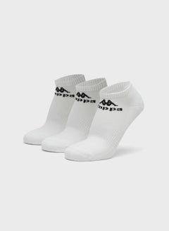 Buy 3 Pack Logo Detail Ankle Socks in Saudi Arabia