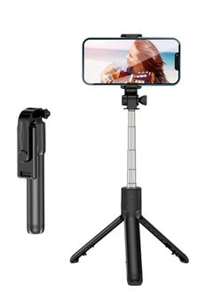 Buy Phone Tripod, Selfie Stick, Extendable Selfie Stick Tripod with Wireless Remote and Tripod Stand, Portable, Lightweight in Saudi Arabia