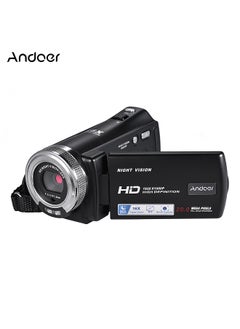 Buy V12 1080P Full HD 16X Digital Zoom Recording Video Camera Portable Camcorder with 3.0 Inch Rotatable LCD Screen Max. 30 Mega Pixels in Saudi Arabia