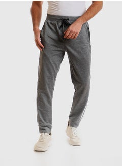 Buy Printed Side Lined Elastic Waist Pants - Heather Grey in Egypt