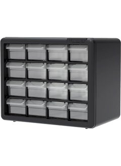 اشتري 10116, 16 Drawer Plastic Parts Storage Hardware And Craft Cabinet, 10-1/2-Inch W X 6-1/2-Inch D 8-1/2-Inch H, Black في الامارات