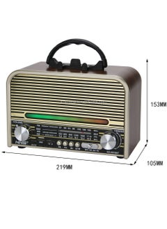 Buy Radio NS-6678BT Wireless Rechargeable Radio Fm Classsic Multicolour in Saudi Arabia