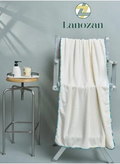 Buy Medium Bath Towel Size 140*70*2.5cm Off White in Saudi Arabia