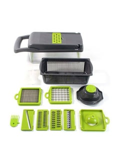 اشتري Vegetable Chopper Slicer contains 8 different sizes of fruit chopper blades interchangeable blades for thick/thin slicing, dicing or chunking, shredding thick or thin, grinding في مصر