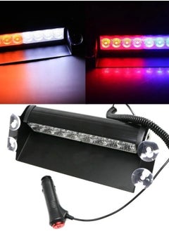 Buy 8W 800LM 8-LED Light 3-Modes Adjustable Angle Car Strobe Flash Dash Emergency Light Warning Lamp With Suckers in Saudi Arabia