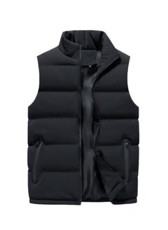 Buy Lightweight Casual Down Jacket Winter Warm Vest black sleeveless jacket man without hood in Saudi Arabia