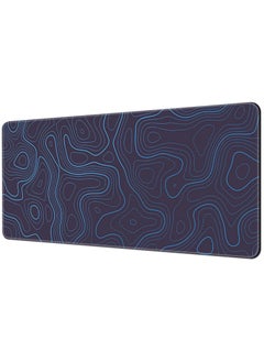 Buy Large Mouse Pad Extended Gaming Mouse Pad Non-Slip Rubber Base Mouse pad Office Desk Mat Desk Pad Smooth Cloth Surface Keyboard Mouse Pads for Computers (800 * 300 * 3mm）Blue in Saudi Arabia