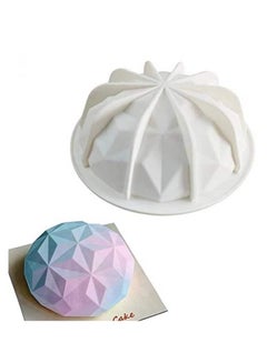 Buy Cake Pan 3D Design Mold Cake Maker Pan Diamond Cuts Silicone Round Mould Cake Pan in UAE