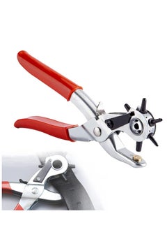 اشتري Leather Hole Punch Tool Set Heavy Duty 6 Size Revolving Leather Belt Hand Hole Puncher for Belts, Watch Bands, Straps, Dog Collars, Saddles, Shoes, Fabric, DIY Home or Craft Projects في الامارات