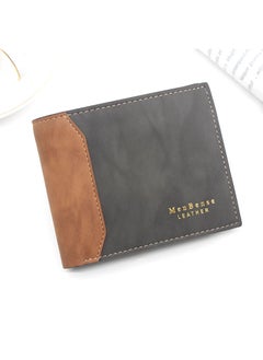 Buy Men's Wallet Short Wallet Card Holder Id Bag 12*9.5*2.5cm in Saudi Arabia