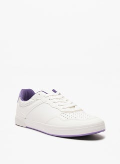 Buy Textured Lace-Up Casual Sneakers in Saudi Arabia
