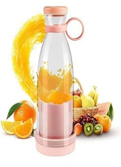 Buy Portable Electric Mini Smoothie Blender Fruit Maker Mixer Protein Shake Bottle Pink in UAE