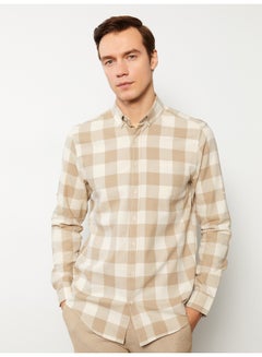 اشتري Regular Fit Long Sleeve Plaid Dobby Men's Shirt في مصر