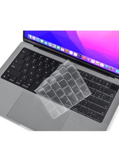 اشتري Premium Keyboard Cover for 2023 MacBook Air 13" M2 A2941, MacBook Air 13.6" M2 A2681, 2023 MacBook Pro 14" 16" A2442 A2779  A2485 A2780  M3 M2 M1 Keyboard Protector -Clear في مصر