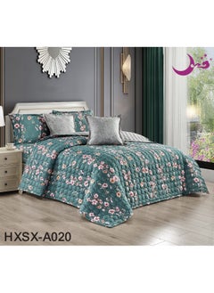 Buy Bedspread comforter set, consisting of 4 pieces, polyester comforter, size 170 by 220 cm in Saudi Arabia