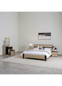 Buy Decasta 6 Pieces Bedroom Set 160X200 Cm - Sonoma And Wenge in UAE