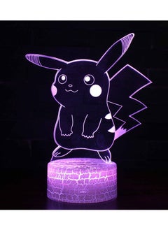 اشتري 3D Illusion Go Pokemon Night Light 16 Color Change Decor Lamp Desk Table Night Light Lamp for Kids Children 16 Color Changing with Remote Pikachu في الامارات