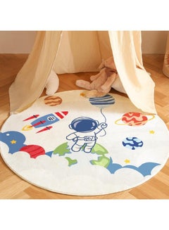 Buy Space Rug For Kids Playroom Bedroom Round Fluffy Fuzzy Soft Plush Rug Area Rugs Nonslip Play Mat Children Toddlers Boys Room Decor 4Ft in UAE