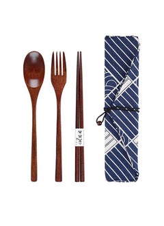 Buy Wooden Spoon Chopsticks Fork Sets Dinnerware Combinations Chopsticks and Spoons Fork Set in UAE