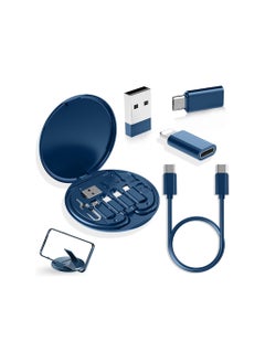 Buy Multi Charging Cable Adapters with Storage Box Contains SIM Card Holder and Sim Hole Pin Random Color in Egypt