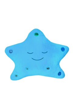 Buy Quran And Dua Pillow- Kids Pillow With Quran And Dua Recordings And Light-Star Design Blue in UAE