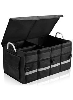 Buy Car Trunk Organizer, Multipurpose Car Storage Organizer with Lid, Portable Collapsible Waterproof Trunk Storage Organiser Suitable for Car, SUV & Trucks in Saudi Arabia