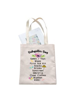 اشتري Babysitter Thank You Gift Babysitter Tote Bag Babysitter Gift Nanny Caregiver Shoulder Bag Stuff Tote Bag (Babysitter Tote Bag) في الامارات