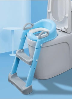 Buy Toilet Training Seat for Kids Boys Girls Comfortable Safe Potty Seat Potty Chair with Anti-Slip Pads Ladder in UAE