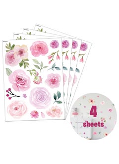 Buy Flower Wall Stickers 4 Sheets Per Pack for Girls Bedroom Classroom Wall Décor Stickers in UAE