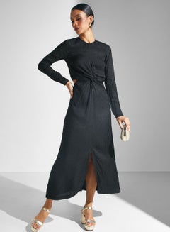 Buy Cut Out Detail Front Knitted Dress in UAE