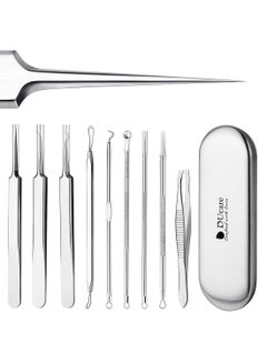 Buy DUcare Blackhead Remover Tools 9 Pcs Pimple Popper Tool Kit with Metal Case for Blackheads Forehead in UAE
