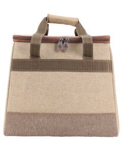 Buy ALGhafa, thermos bag, for trips, camping, wooden color, small size 40*24*36 cm in UAE