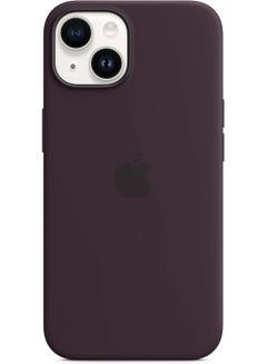 اشتري جراب سيليكون لهاتف iPhone 14 جراب سيليكون مع جراب جودة MagSafe للهاتف الفاخر بنفسجي في الامارات
