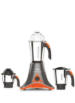 اشتري Vidiem mixer grinder 521 A (grey with orange), mixer grinder 750 watt with 3 leak proof jars with self-lock for wet and dry spices, chutneys and curries في الامارات