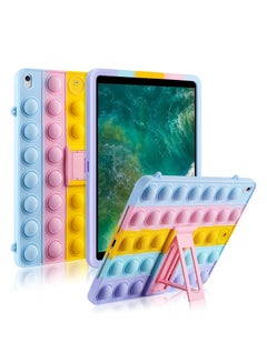 Buy Fidget Toy Pop Case for iPad Air 2019/Pro-10.5" Stress Relief Pop Case [with Toy Keychain/Stand/Lanyard] Rainbow Pop Shockproof Protective Cover for iPad Air 2019/Pro in UAE